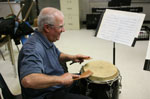 Dave on the Conga drum.