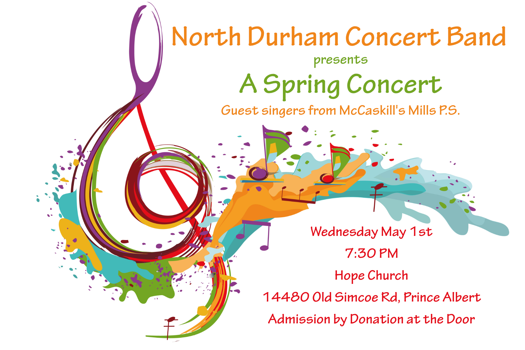 spring concert poster which links to performance info